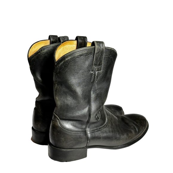 Ariat Mens Roper Black Cowboy Boot 35501 Pull On - Picture 7 of 14